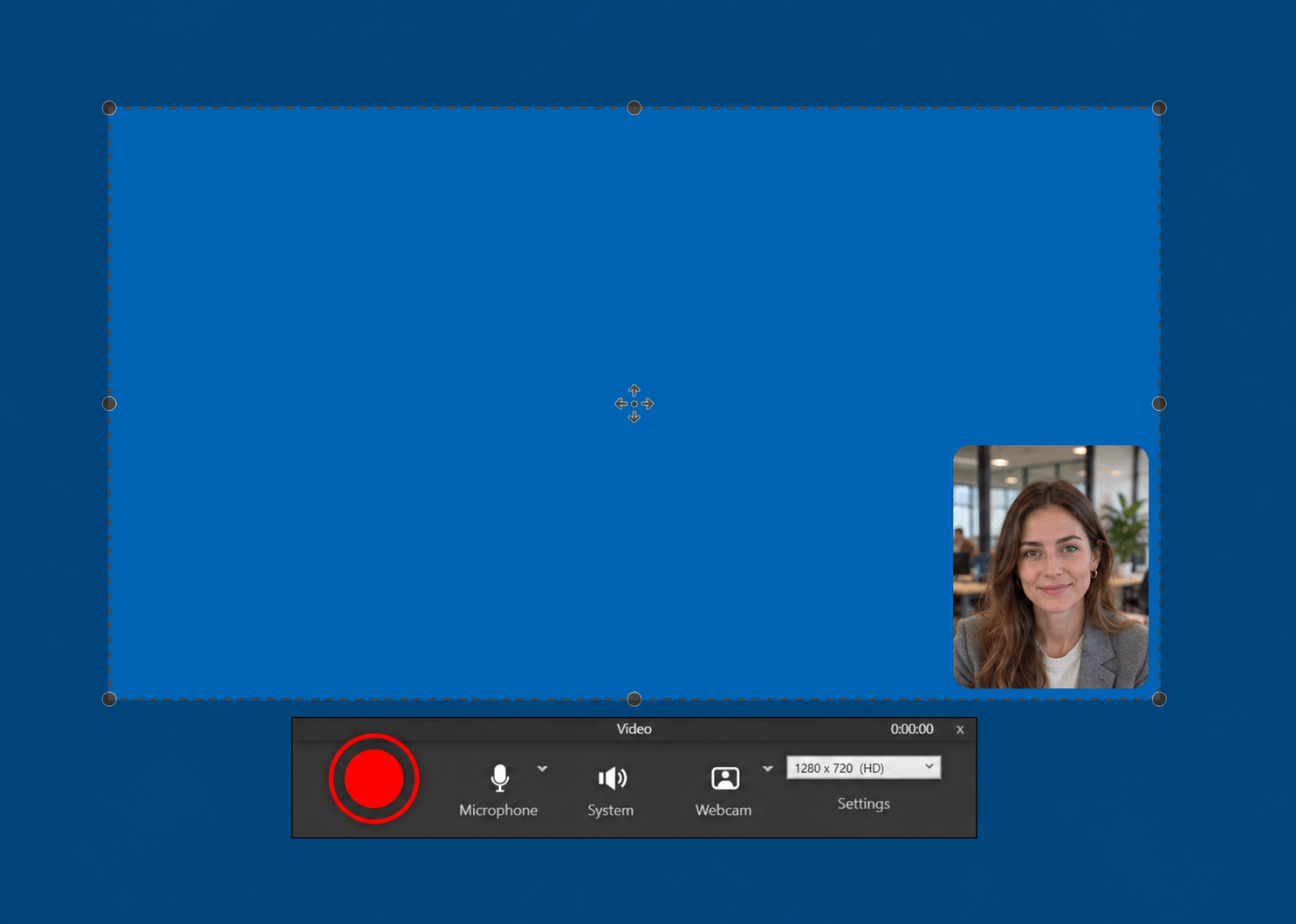 Updated video recording toolbar
