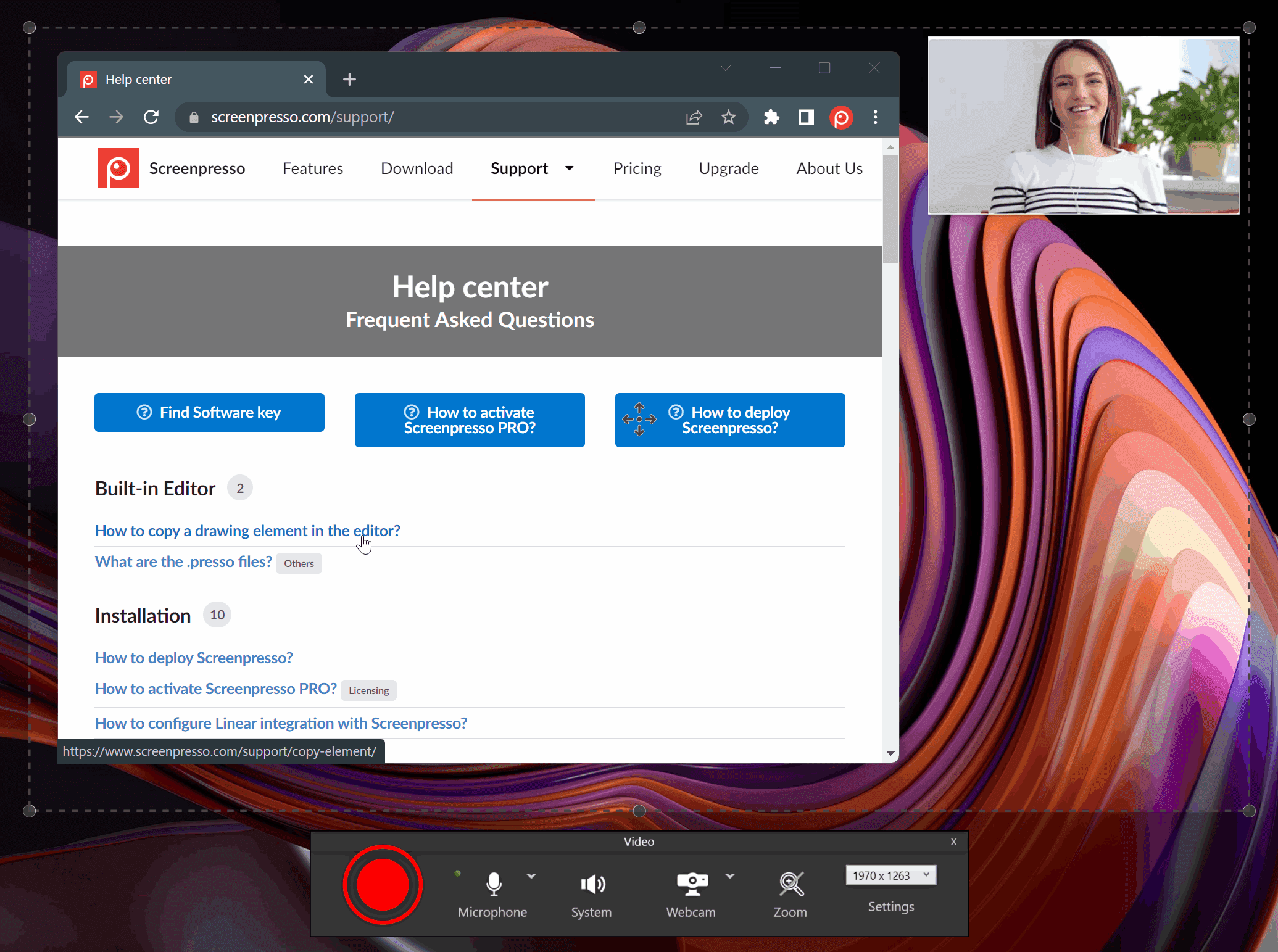 Capture your screen in video Capture your screen in video